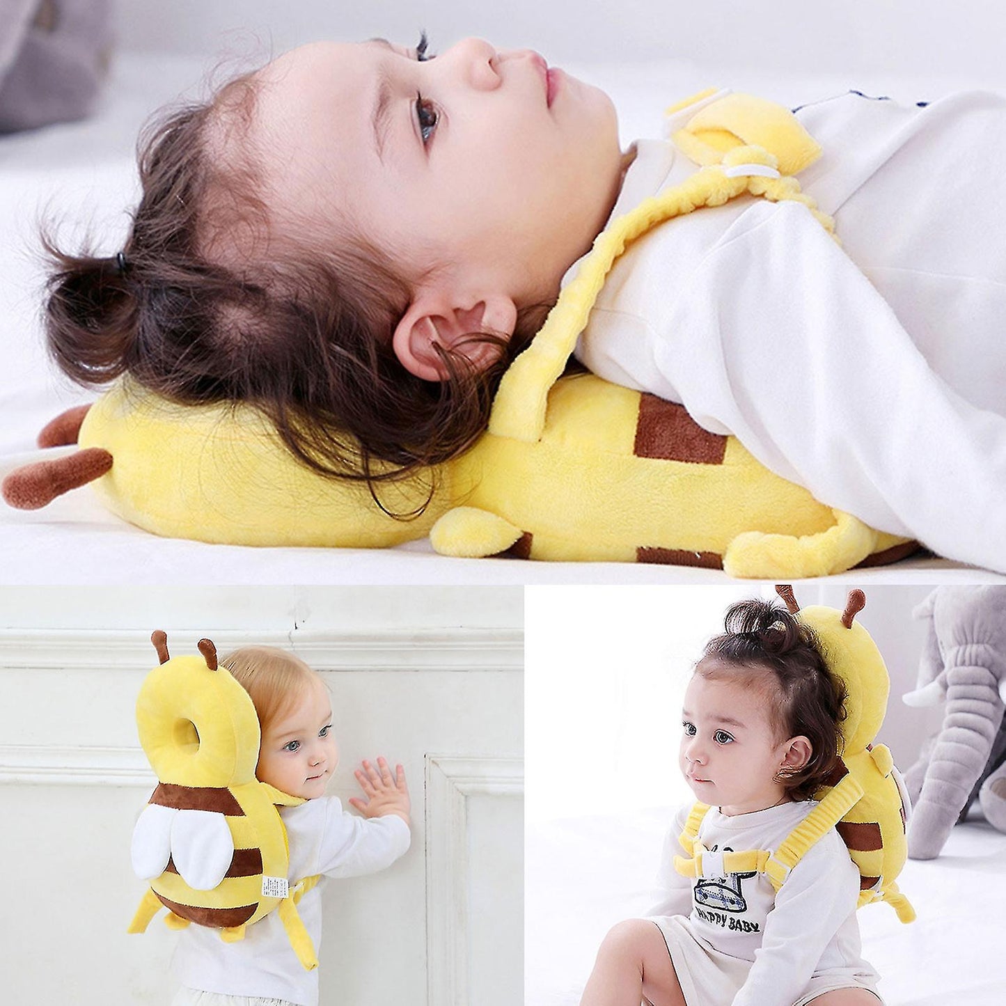 Baby Fall Back Head Protector - Baby Head Protector Backpack for Crawling Walking Gifts, Adjustable Toddlers Head Safety Pad Cushion
