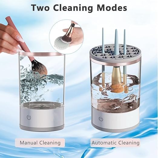 Electric Makeup Brush Cleaning Machine – Automatic Makeup Brush Cleaner and Dryer for Quick Deep Cleaning – Portable Easy to Use and Suitable for All Brush Sizes