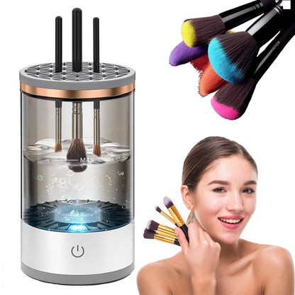 Electric Makeup Brush Cleaning Machine – Automatic Makeup Brush Cleaner and Dryer for Quick Deep Cleaning – Portable Easy to Use and Suitable for All Brush Sizes