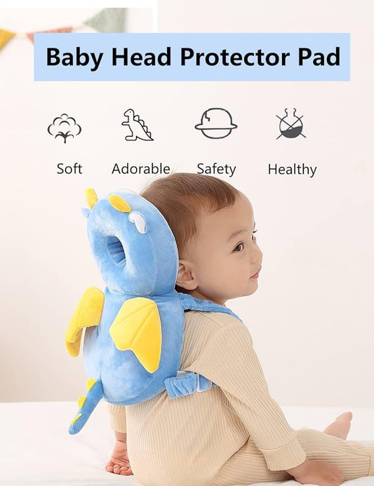 Baby Fall Back Head Protector - Baby Head Protector Backpack for Crawling Walking Gifts, Adjustable Toddlers Head Safety Pad Cushion
