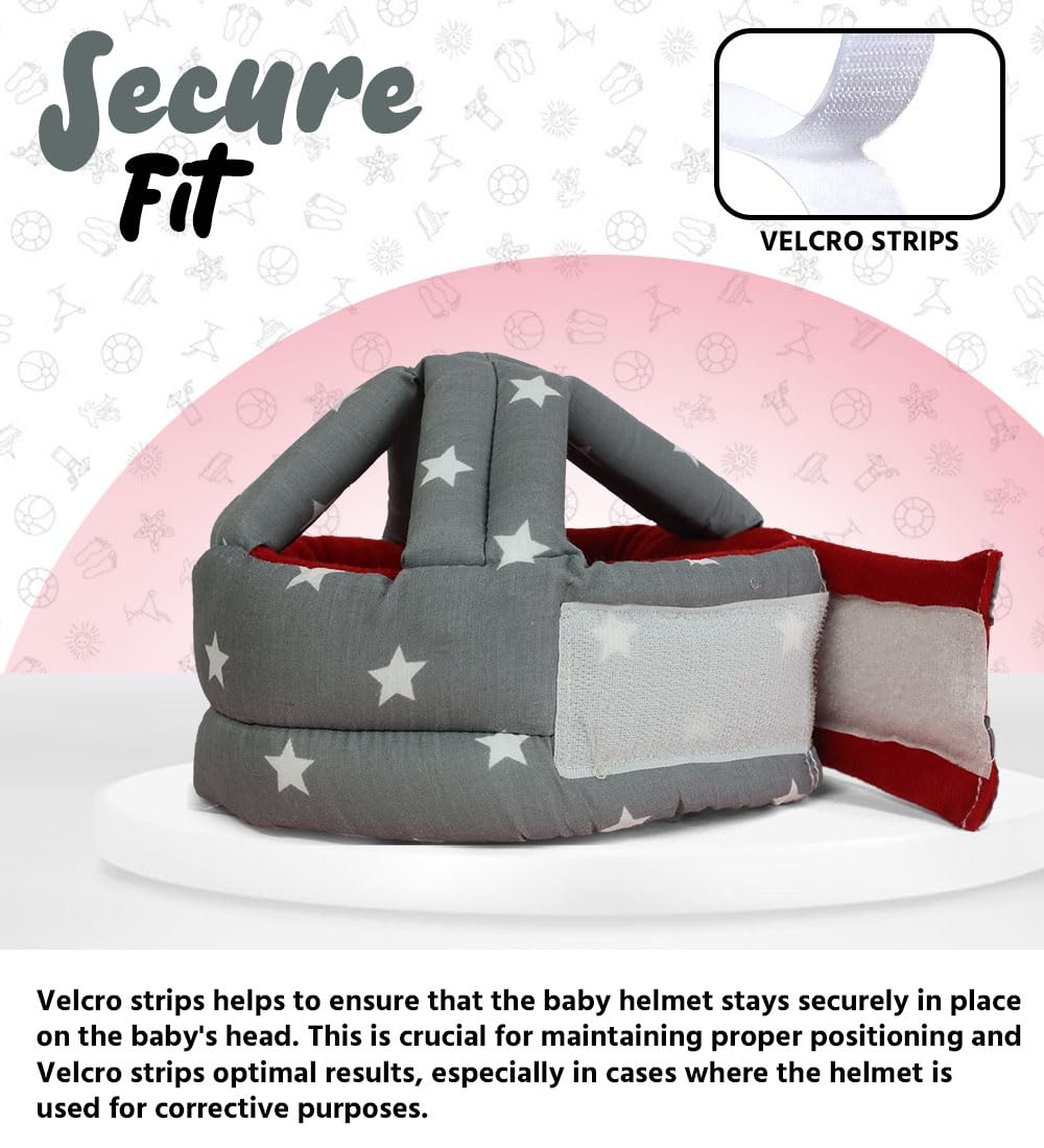HUG PUPPY Baby Head Protector Cushion Toddler Backpack, Baby Safety Products for Baby Toddler Walker, Baby Back Protection for Crawling & Walking Combo (Grey)