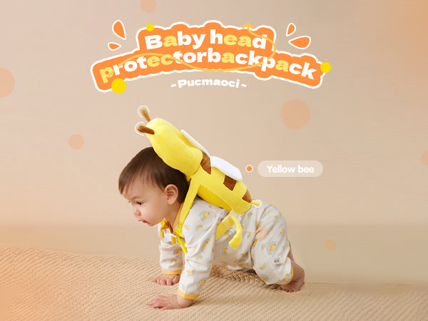Baby Fall Back Head Protector - Baby Head Protector Backpack for Crawling Walking Gifts, Adjustable Toddlers Head Safety Pad Cushion